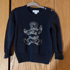 Ralph Lauren navy blue bear sweater kids